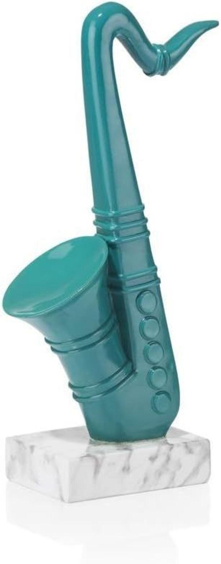 STATUE Saxophon Grün - Grün, Stein (10/13/39cm) - COCOMaison