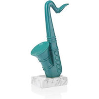 STATUE Saxophon Grün - Grün, Stein (10/13/39cm) - COCOMaison