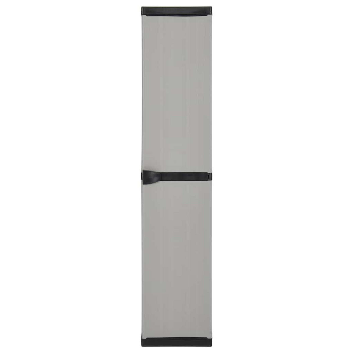 GARTEN-LAGERSCHRANK Mit 3 Böden Grau & Schwarz 34/40/168 Cm - Grau, Kunststoff (40/168/34cm) - vidaXL