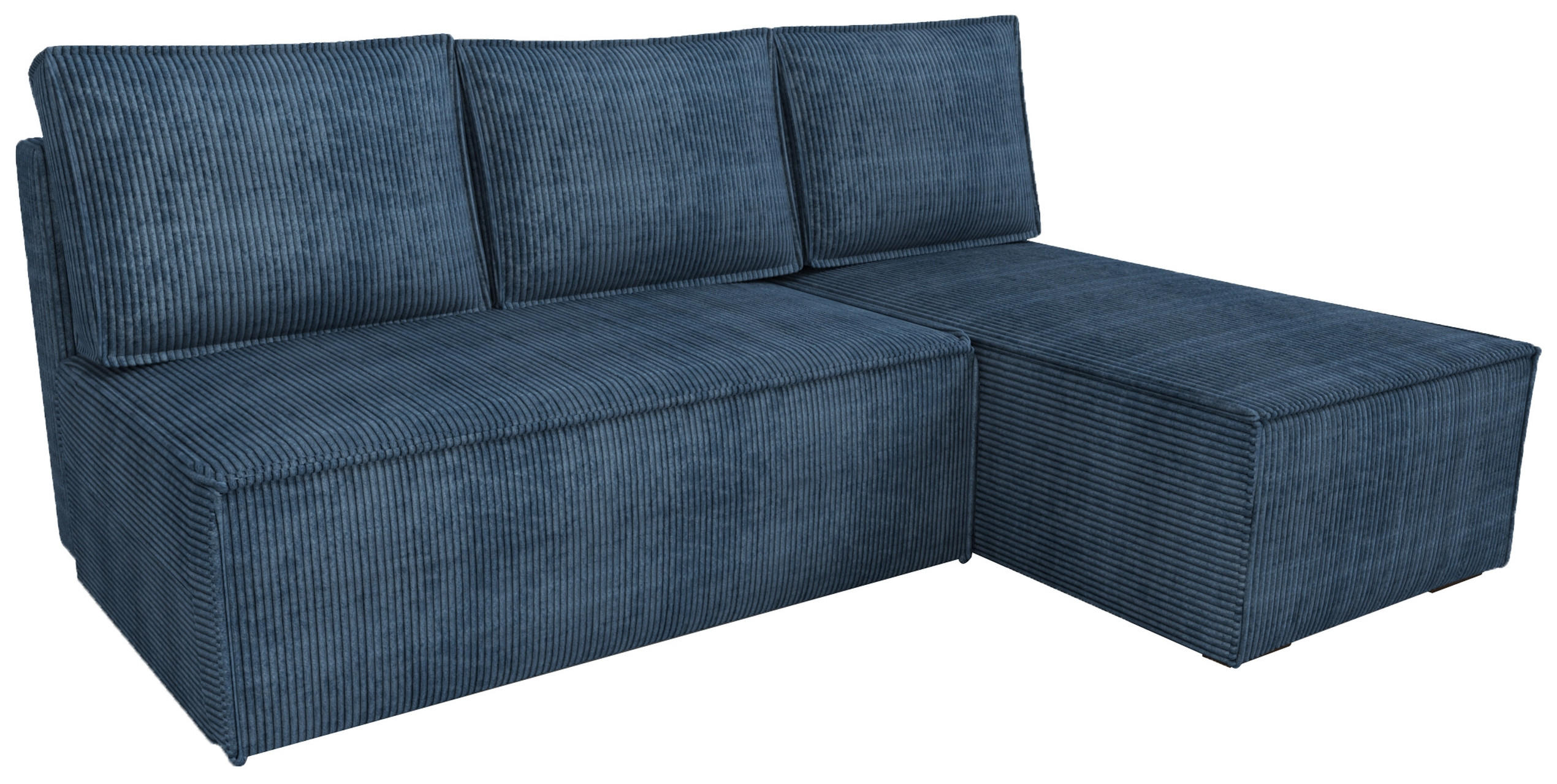 ECKSOFA Hector mit Schlaffunktion Blau Cord - Blau, Textil (200/141cm) - Bromarkt