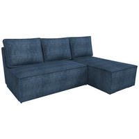 ECKSOFA Hector mit Schlaffunktion Blau Cord - Blau, Textil (200/141cm) - Bromarkt