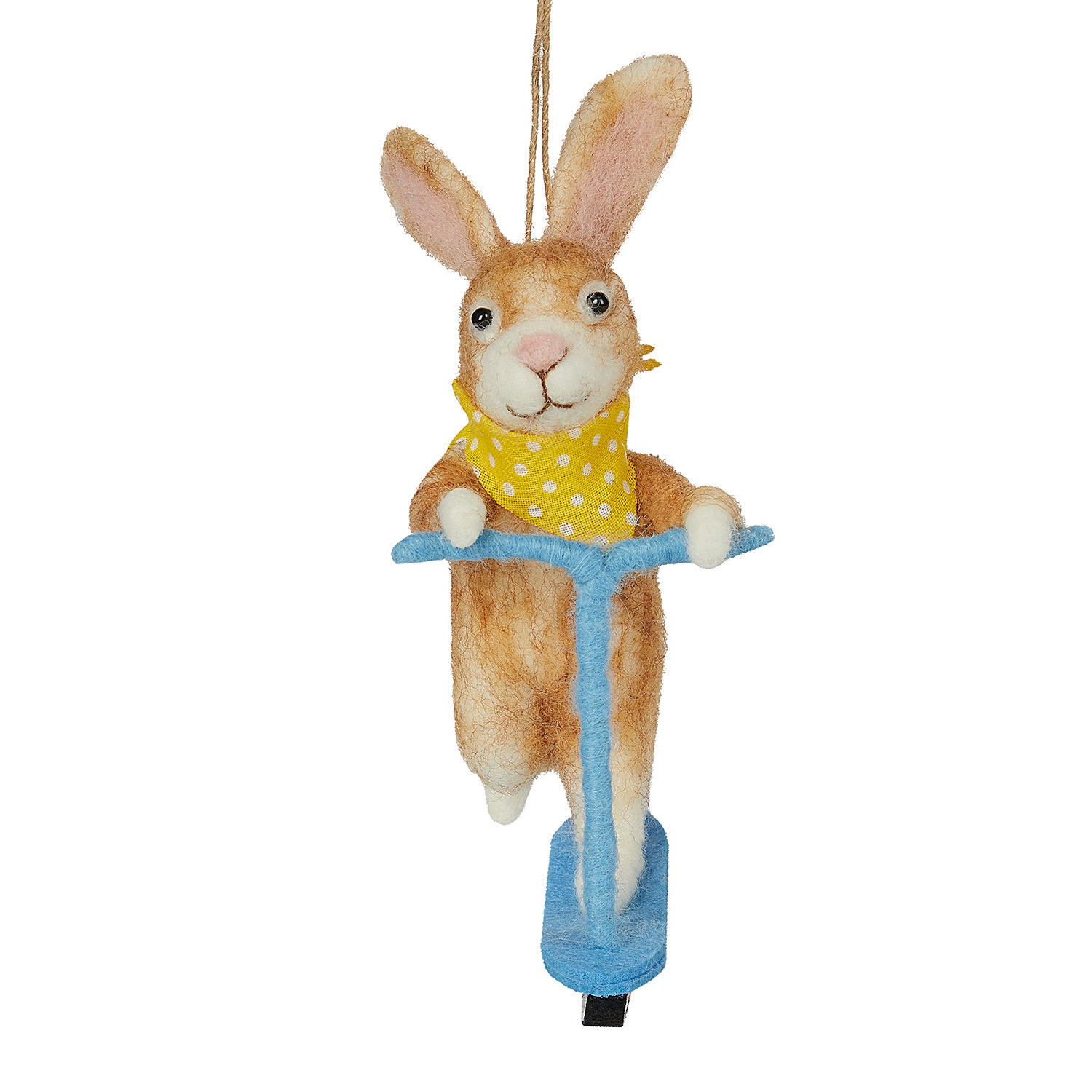 ANHÄNGER FUNKY FRIENDS Häschen Scooter - Braun, Textil (6/14/8cm) - Butlers