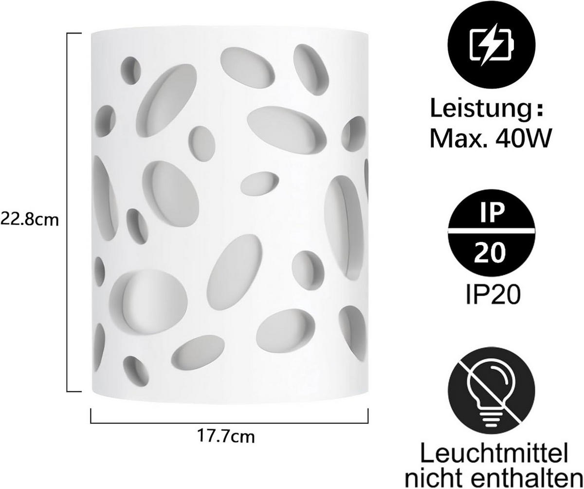 LED - WANDLEUCHTE Nixthun 18.0/9.0/23.0 cm - Weiß, Metall (18/9/23cm) - ZMH
