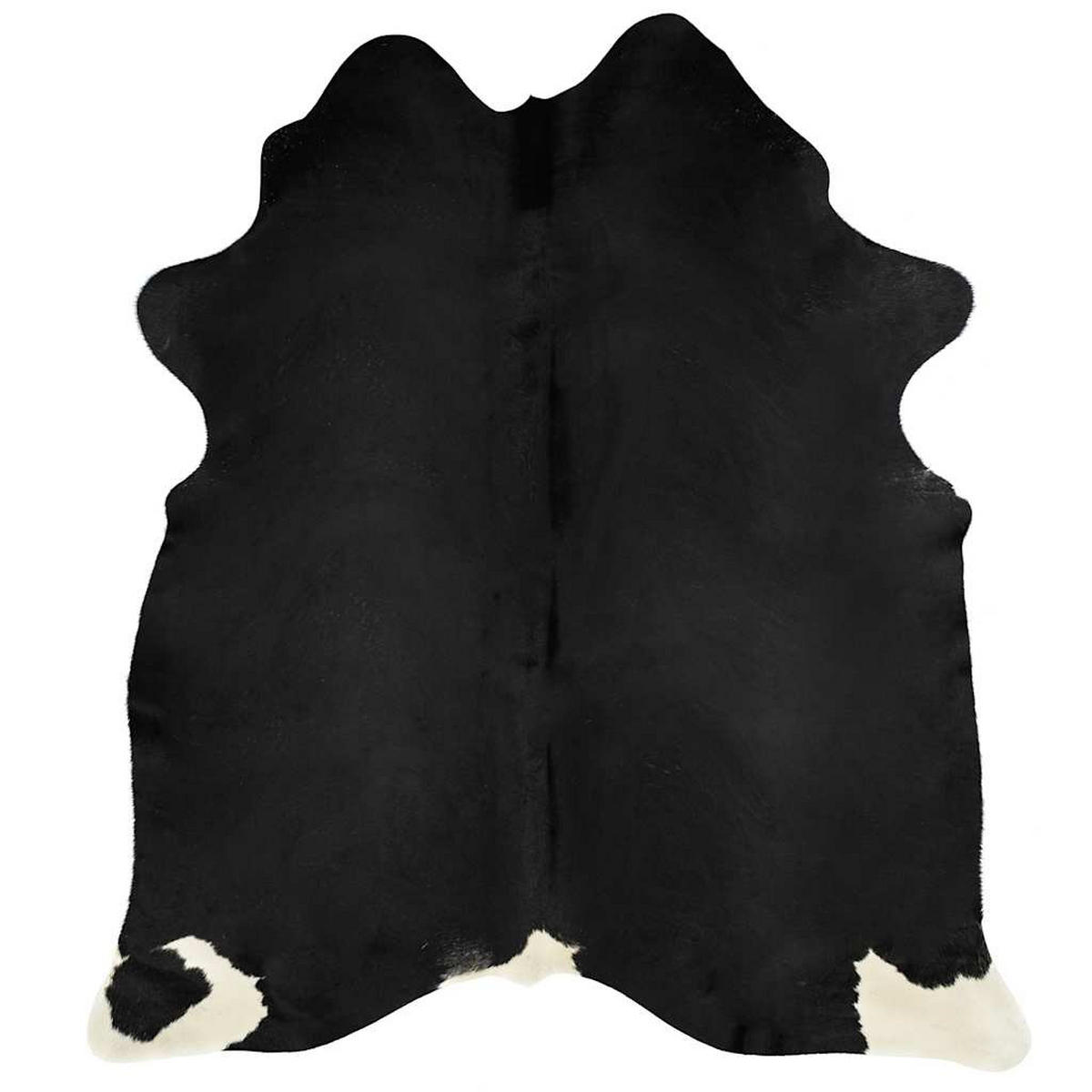 TEPPICH Echtes Rindsleder Schwarz 150/170 Cm - Schwarz, Leder (150/170cm) - vidaXL