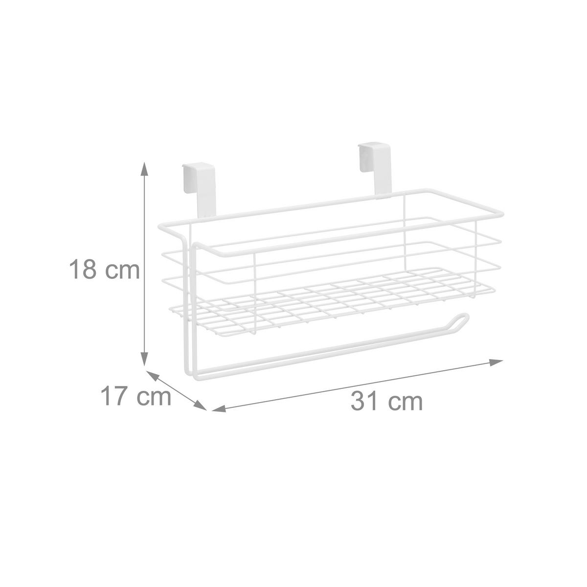 EINHÄNGEKORB - Weiß, Metall (31/18/17cm) - Relaxdays