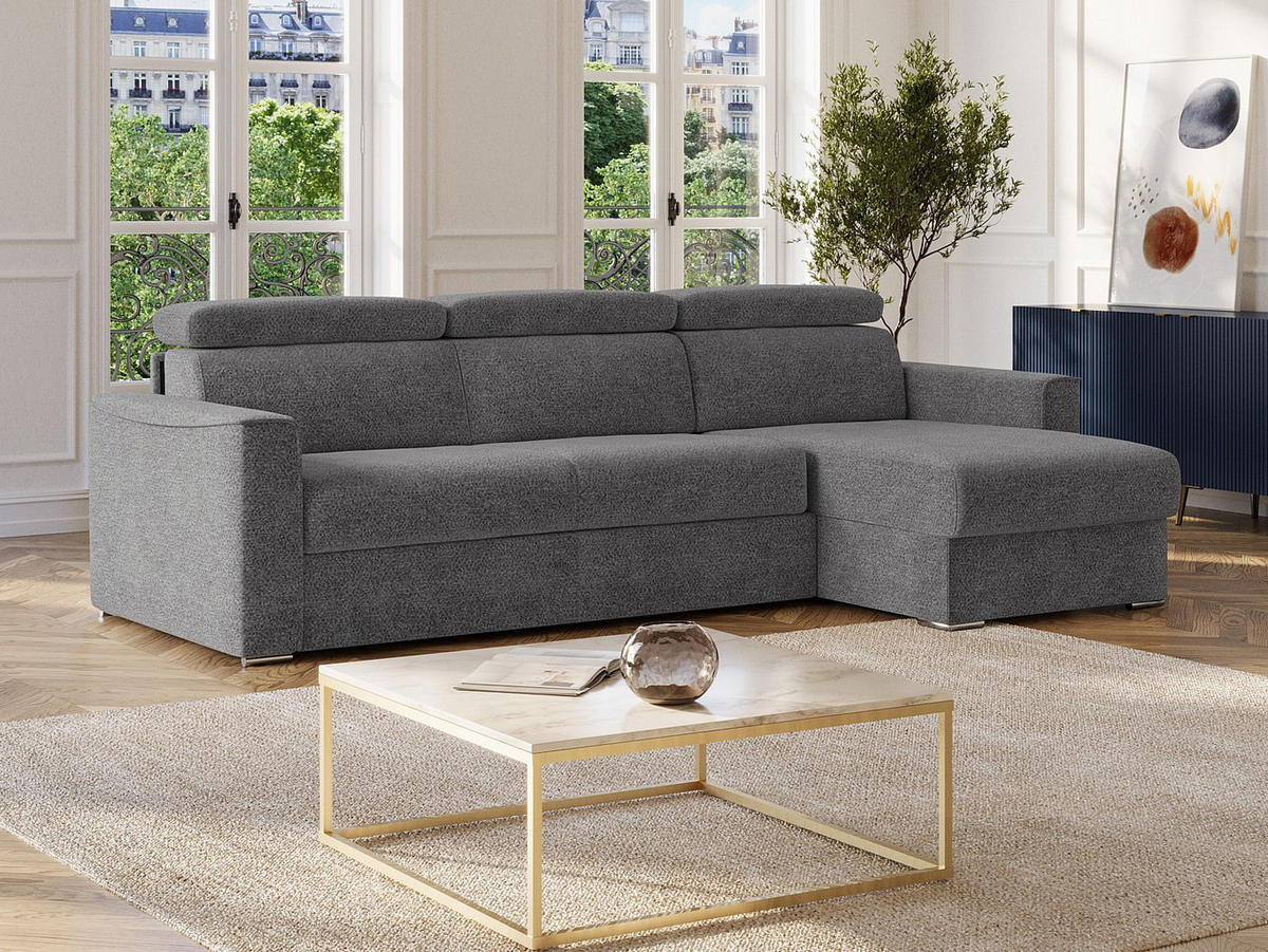 SCHLAFSOFA - 5 Personen - Stoff - Anthrazitgrau - - Anthrazit, Textil (302/97/223cm) - Vente-Unique