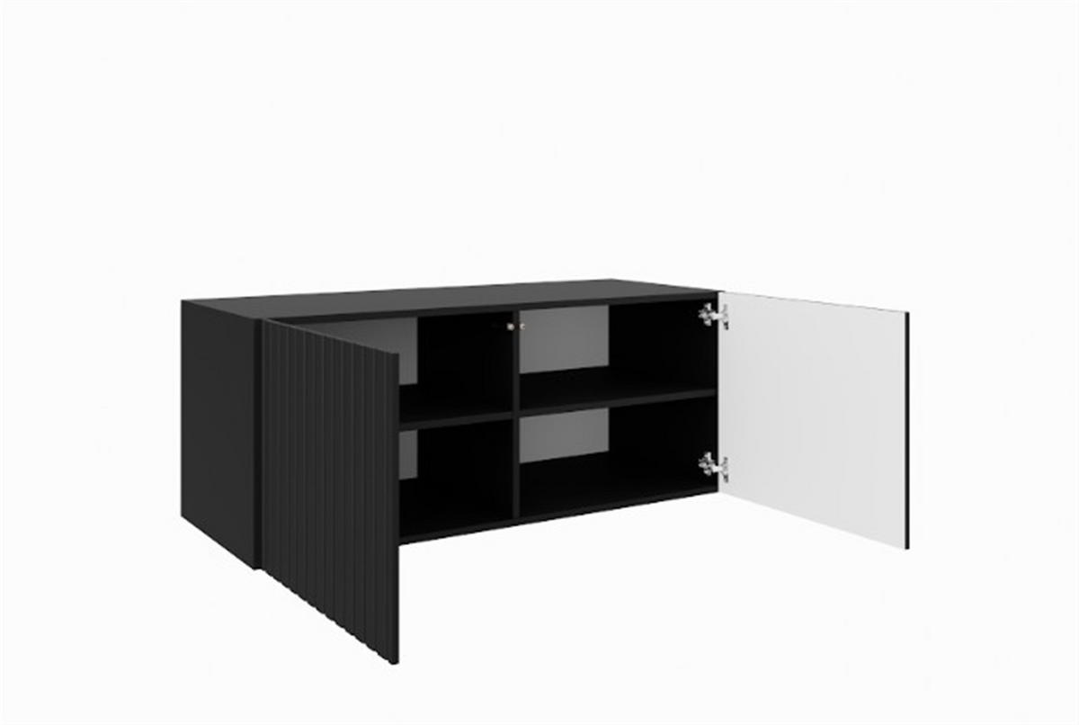 LOWBOARD LIVO 100/41/40 cm, Hängender TV-Schrank Schwarz - Schwarz, Holzwerkstoff (100/41/40cm) - MASSENO