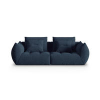 SOFA modular Bloom aus strukturiertem Stoff dunkelblau 3 Sitzplätze - Dunkelblau, Textil (106/95/232cm) - Micadoni