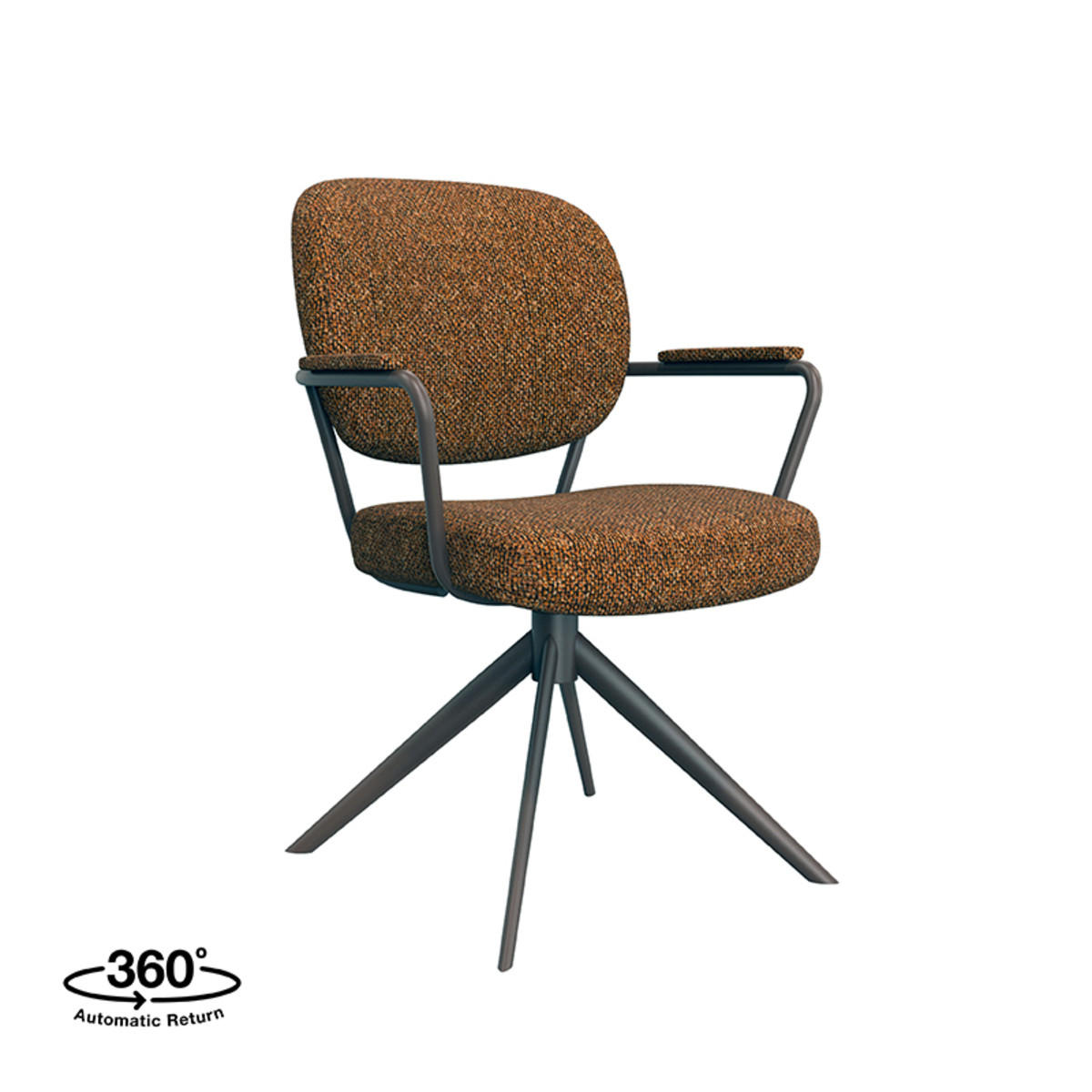 ESSZIMMERSTUHL Basel Braun 64/61/89 cm 2er-Set - Braun, Textil (61/89/64cm) - LABEL51