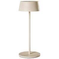KABELLOSE LED Tischlampe mit Dimmer Metall Beige Guder - Beige, Metall (15/15/36cm) - Beliani