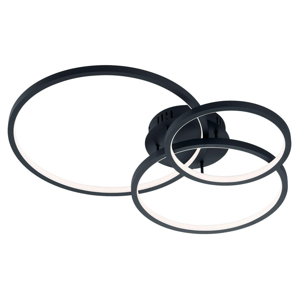 LED DECKENLEUCHTE Aaron Schwarz - Schwarz, Metall (79/64/10cm)