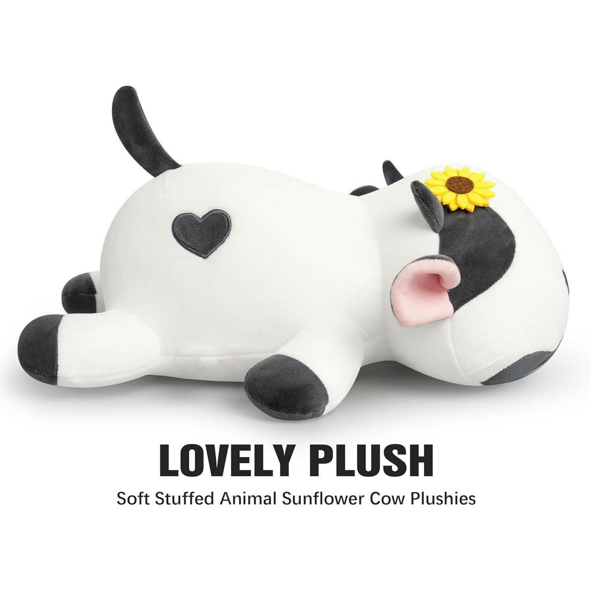 PLÜSCHTIER Kuh, Kawaii Milchkuh Kuscheltier als Kissen - Multicolor, Textil (20/30cm)