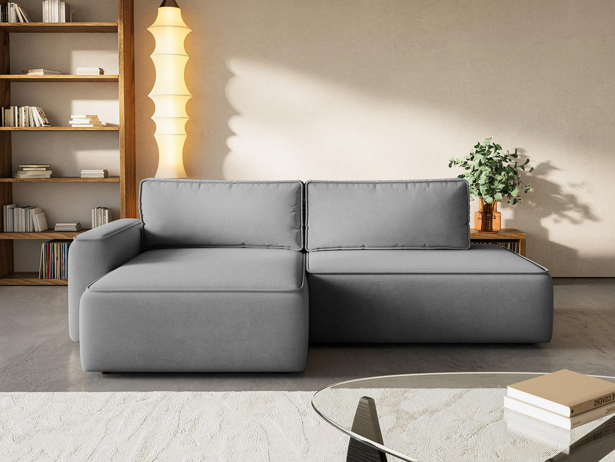 ECKSOFA Sarro mit Schlaffunktion, Grau - Grau, Textil (165/260cm) - Fedve