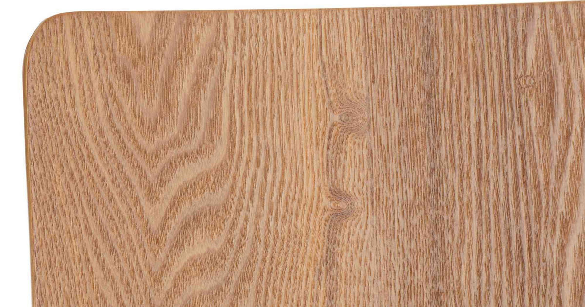BESUCHERSTUHL Holz eiche - Chromfarben/Eichefarben, Holz/Metall (43/87/47cm) - CLP