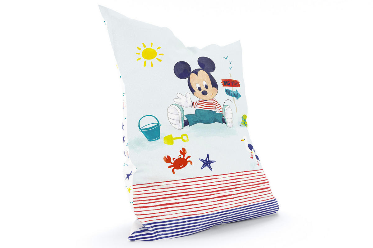 KINDER-SITZSACK - Mickey Mouse - Blau/Rot, Textil (100/25/135cm) - Green Bean