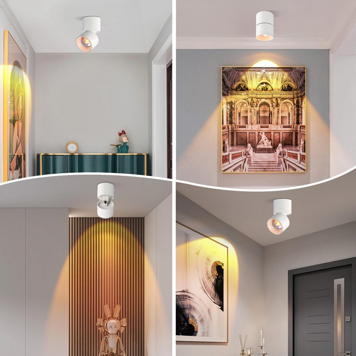 LED-DECKENLEUCHTE Lisa 10/7/10 cm - Weiß, Metall (10/7/10cm) - Nettlife