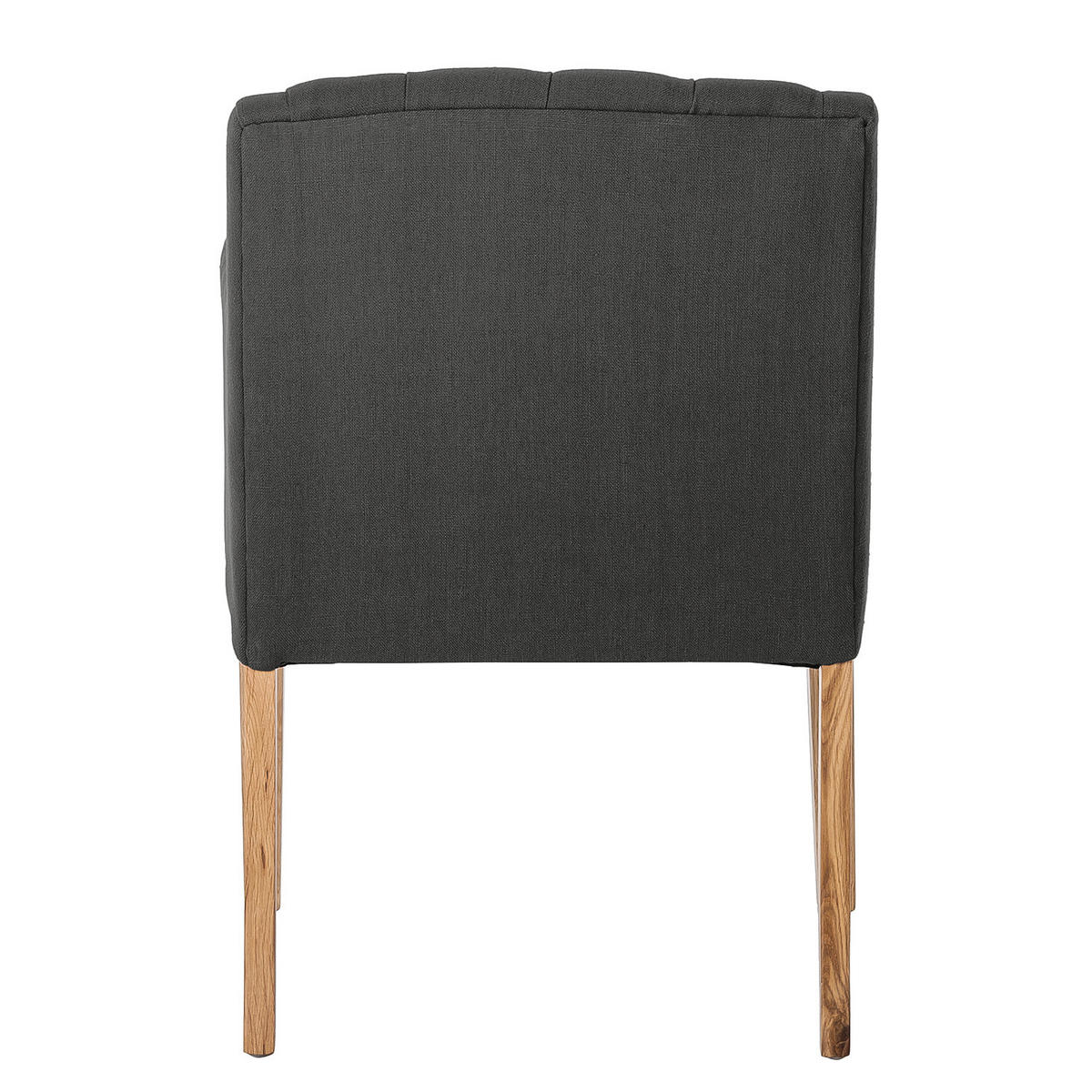 ARMLEHNENSTUHL - Webstoff - Dunkelgrau, Textil (60/87/67cm) - home24