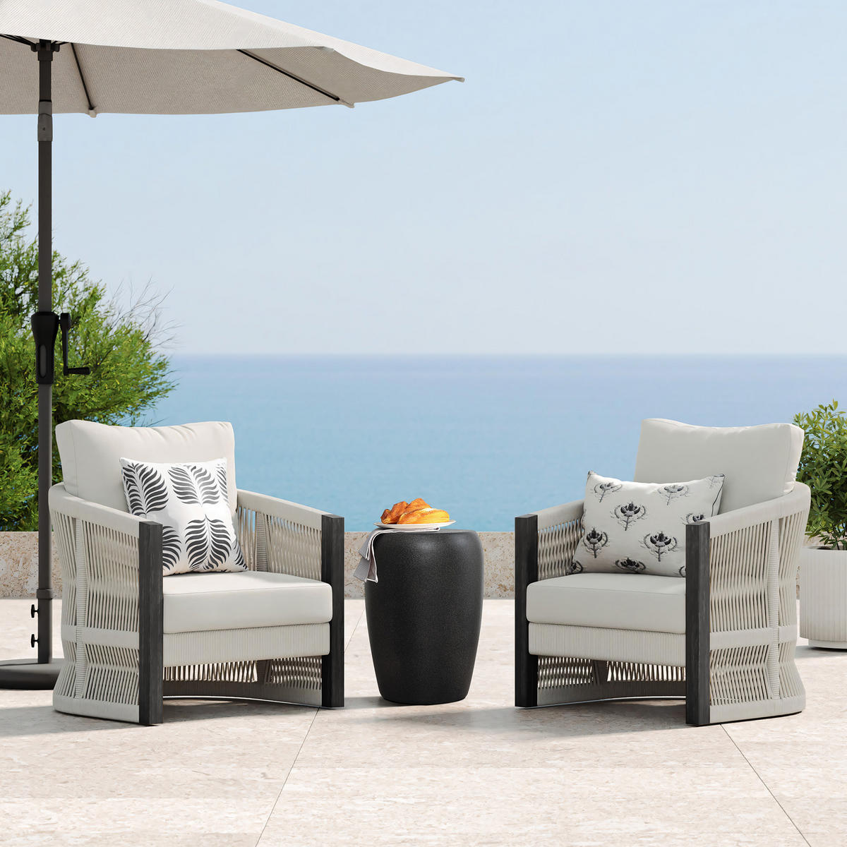 BEISTELLTISCH Modern, schwarz matt, MGO-Platte | Ø35.3 x H50 cm - Schwarz, Holzwerkstoff (35.3/35.3/50cm) - Hometopia