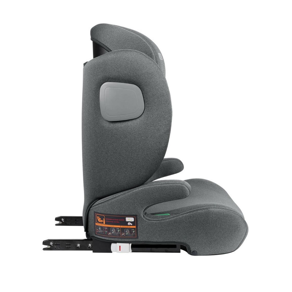 KINDERSITZ i-Track i-Size dunkelgrau (100 - 150 cm) Gruppe 2/3 Isofix verstellbar - Dunkelgrau, Kunststoff (44/61/45cm) - Kikka boo