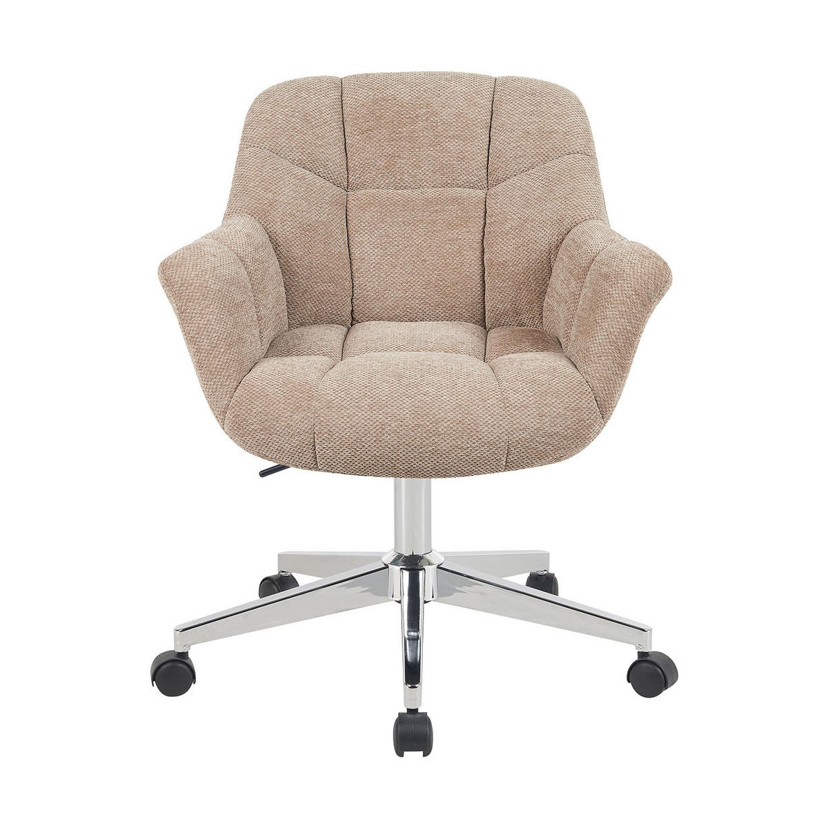 BÜROSTUHL Mika-Nio - Chromfarben/Beige, Textil/Metall (65/78/66cm) - DUBI Möbel