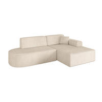 ECKSOFA Ottomane Rechts IREA-L1-v3 - 232x165x77 cm Beige - Beige, Holzwerkstoff/Textil (232/165cm) - ALTDECOR