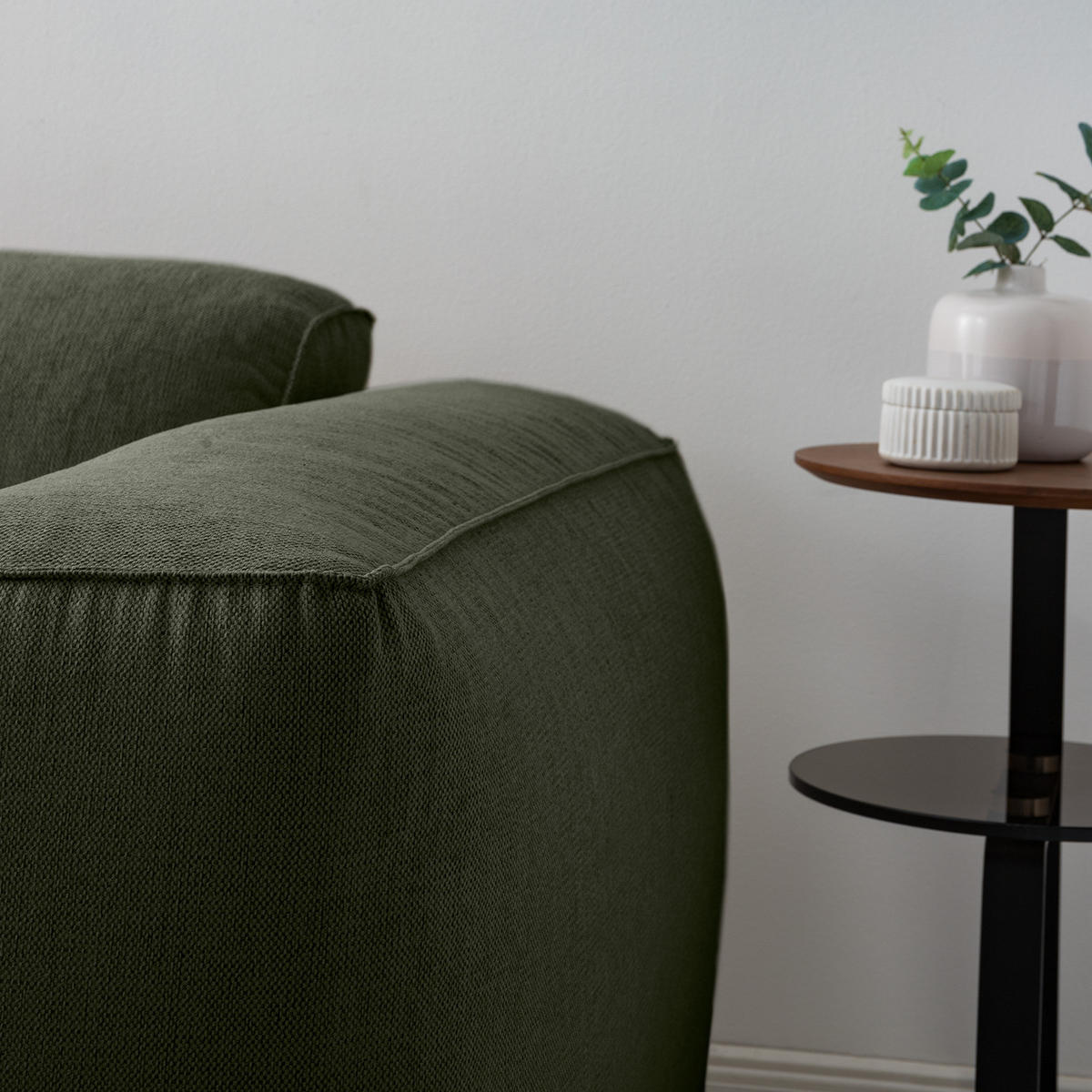 3-SITZER SOFA - Schwarz/Grau, Kunststoff/Textil (251/71/102cm) - home24