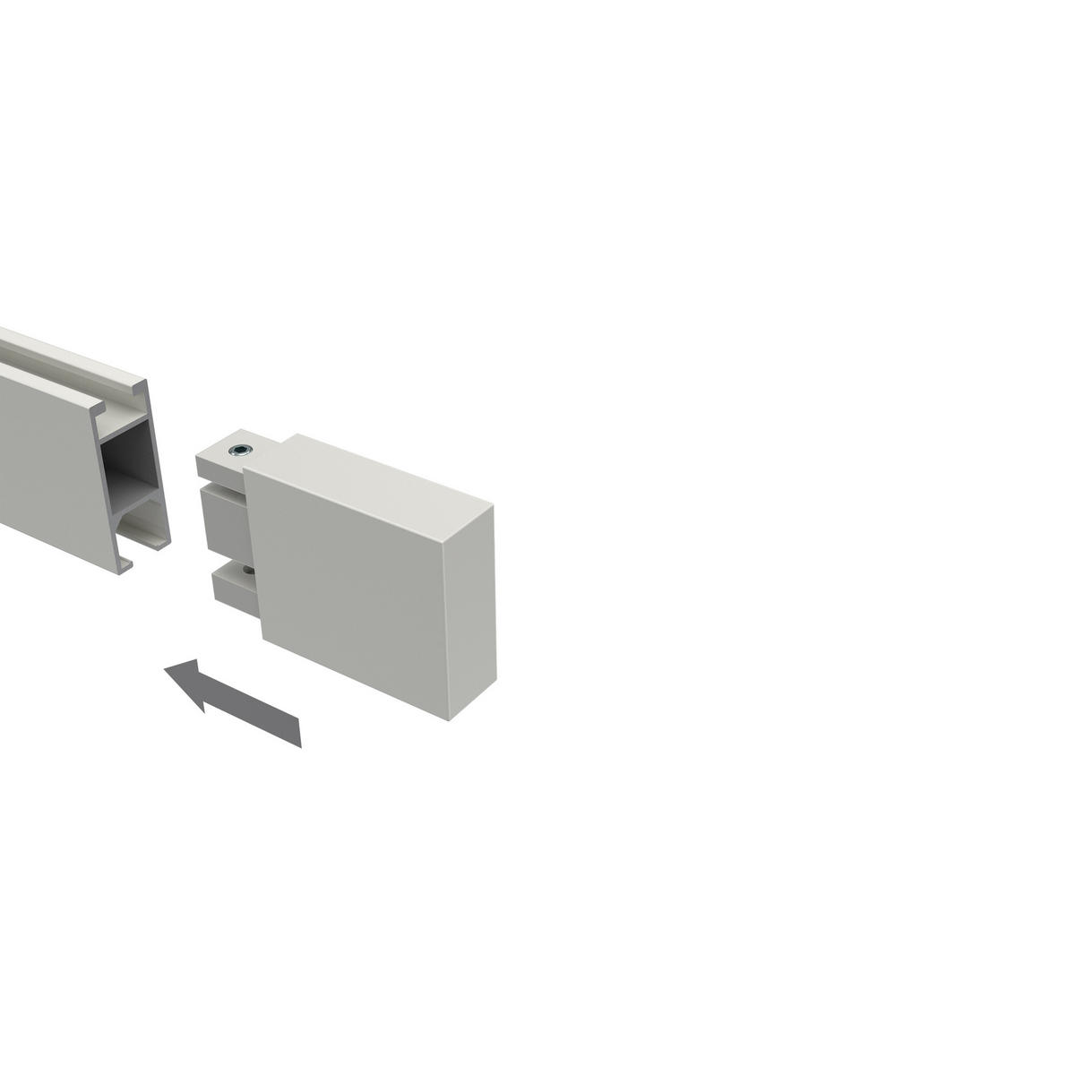 ENDSTÜCKE FÜR GARDINENSTANGEN 14x35 mm, Lox Weiß, Packung 2 Stück - Weiß, Metall (5.2/3.4/3.4cm) - INTERDECO