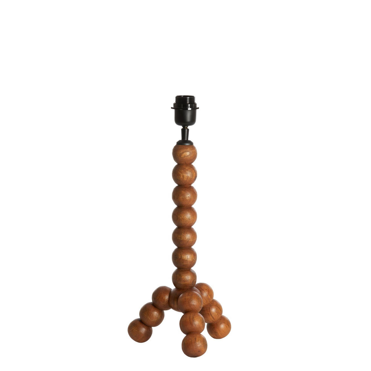 LAMPENFUSS Veglio Hellbraun 20/20/40 cm - Hellbraun, Holz (20/20/40cm) - Light & Living