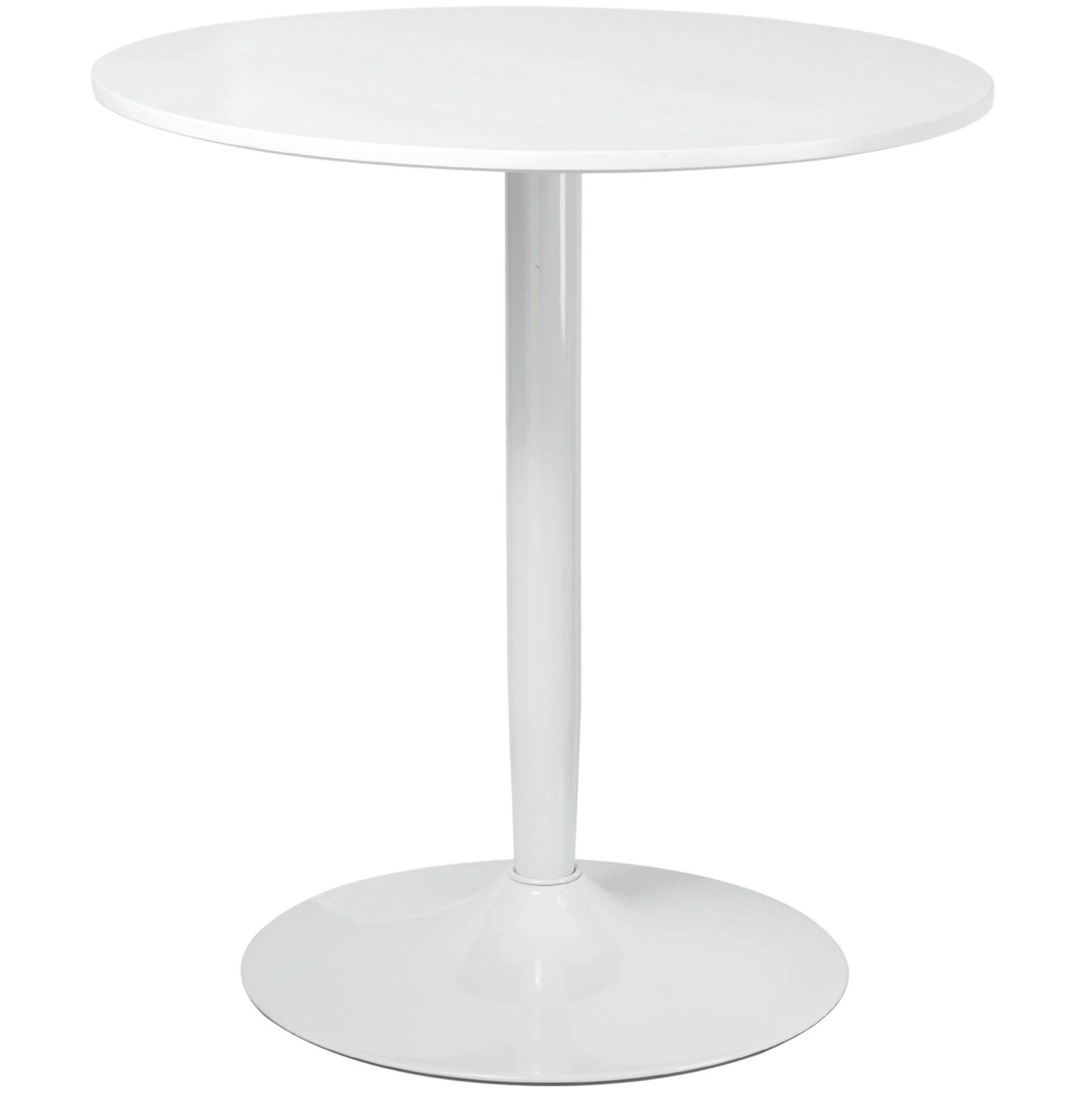 JEDÁLENSKÝ stôl 70/70/75 cm biely priestorovo úsporný z MDF s protišmykovou podstavou - biela, kompozitné drevo (70/70/75cm) - OKWISH