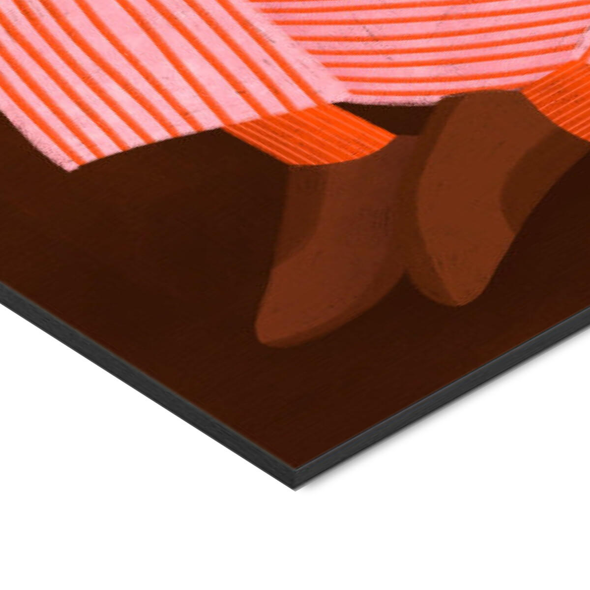 POSTER mit Rahmen Bea Muller - Woman With the Cup of Tea - Multicolor/Schwarz, Holz/Papier (30/40cm) - Poster&Frame