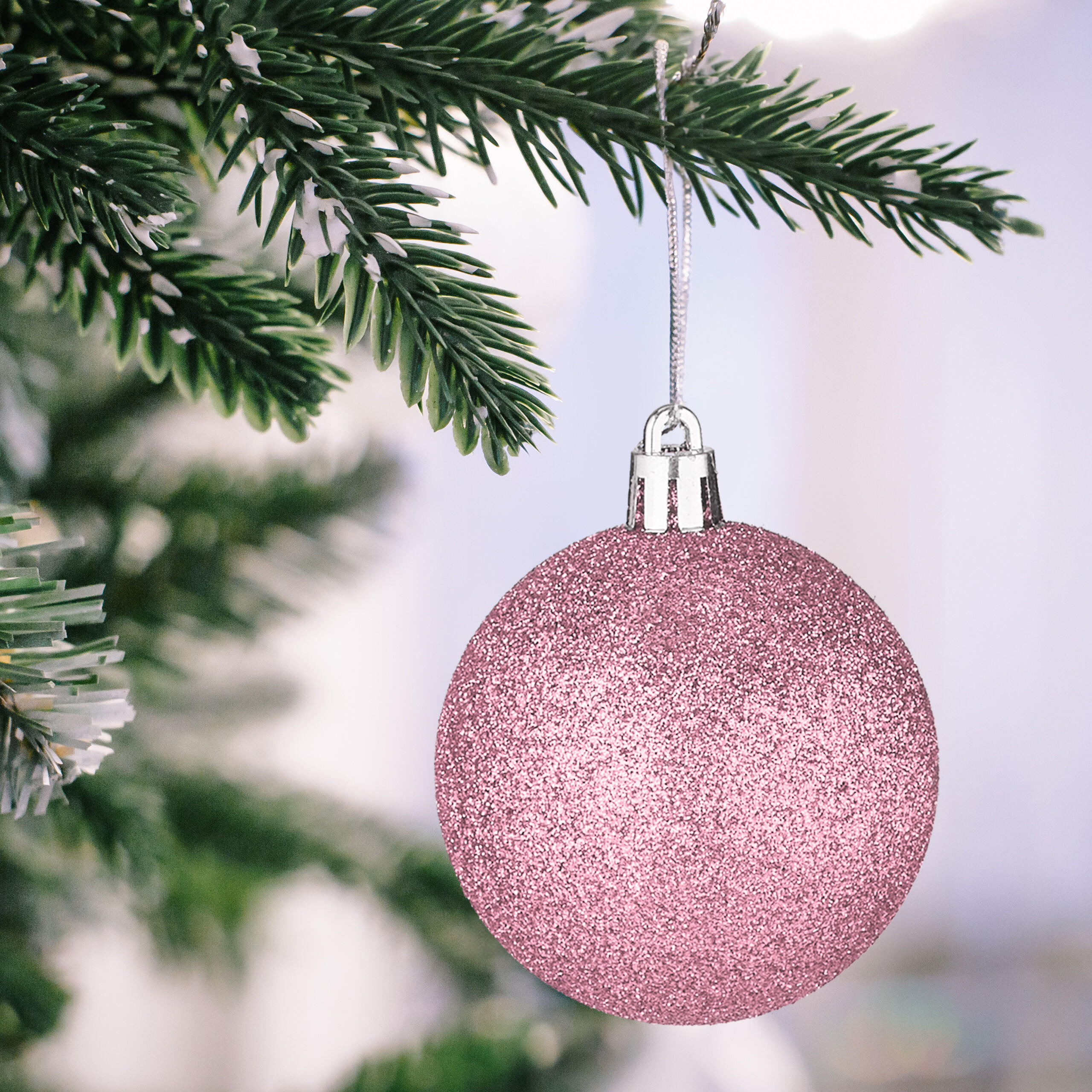 101-tlg.WEIHNACHTSKUGELN-SET - Rosa, Kunststoff (20/19/2.5cm) - Relaxdays