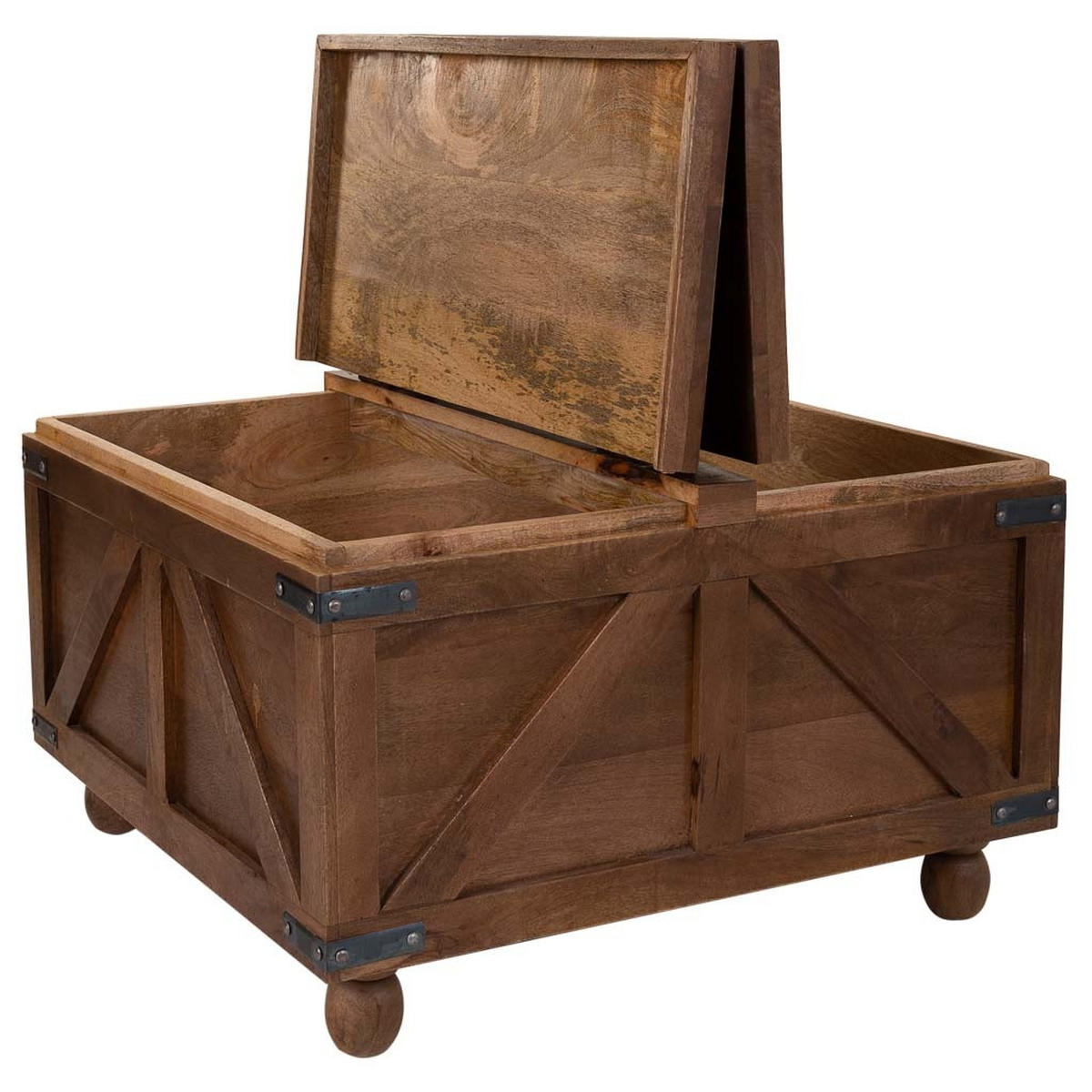 COUCHTISCH aus Holz 76x76x45 cm - Braun, Holz (76/76/45cm) - Wanderlust