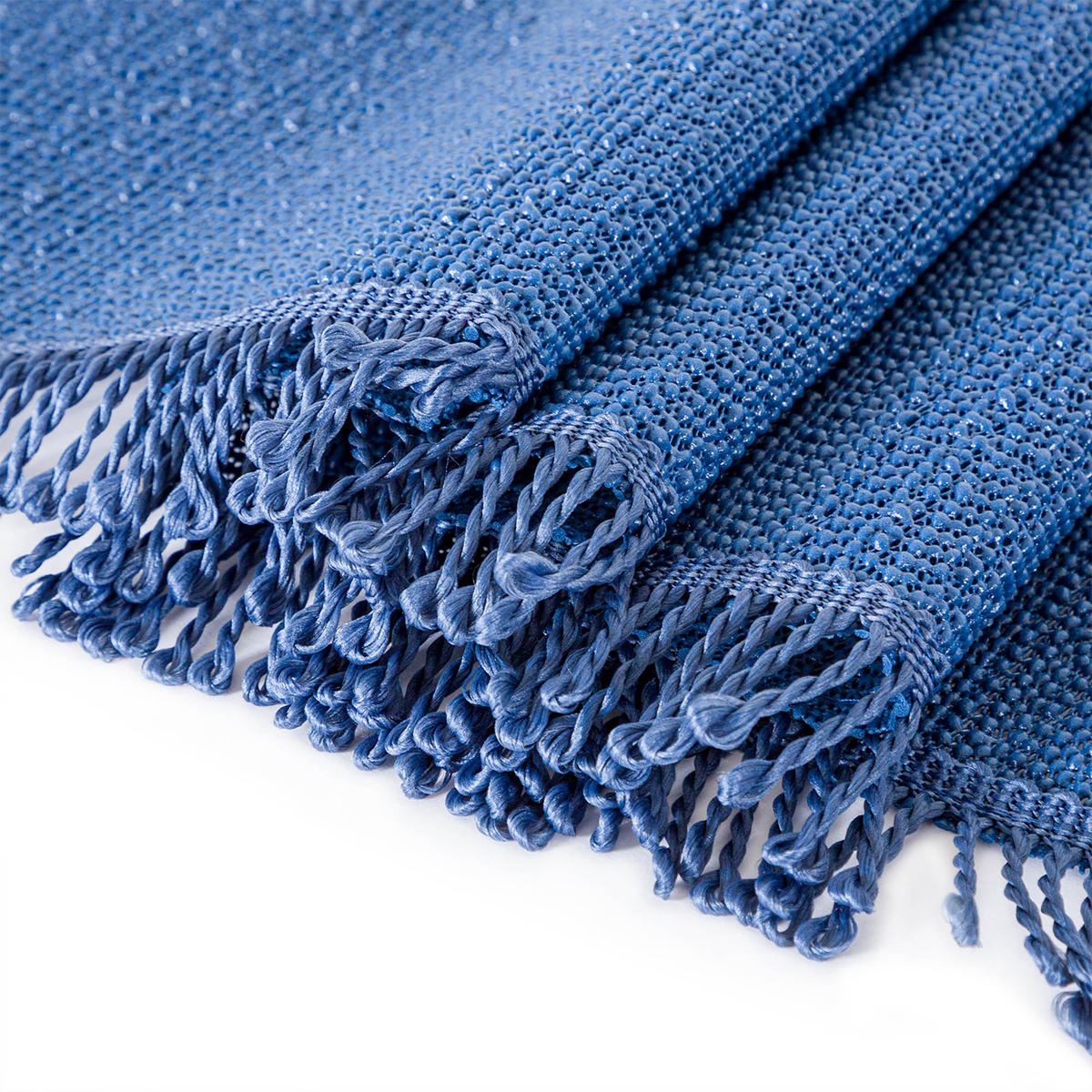 TISCHDECKE Gartentischdecke Blau 140x180 cm oval Weichschaum - Blau, Textil (140/180cm) - TiborTex