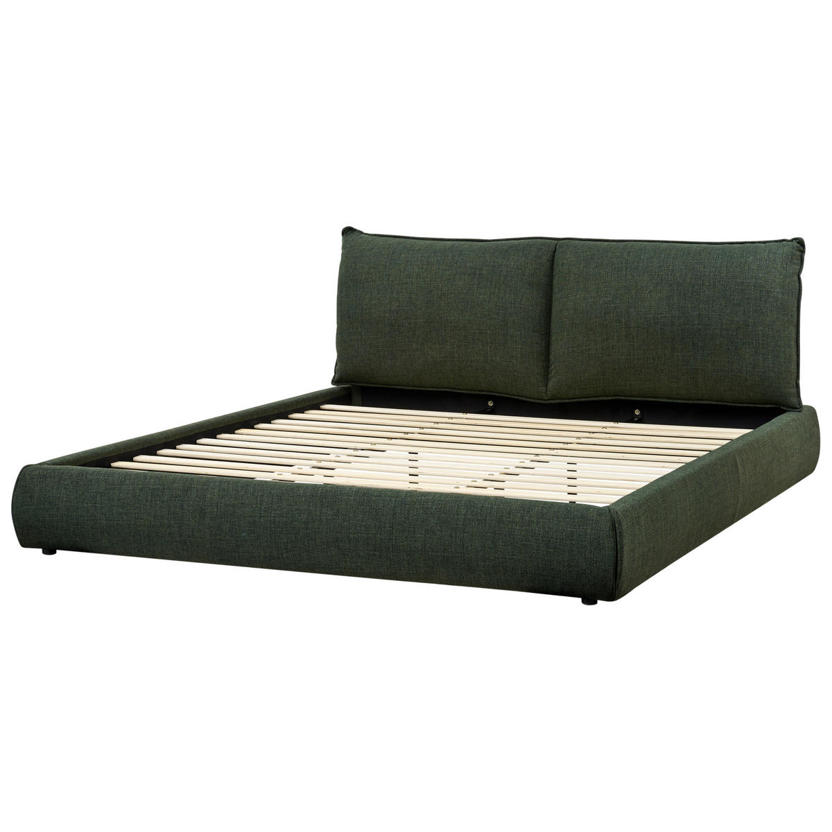 POLSTERBETT mit Lattenrost 180x200 cm Grün Vinay - Grün, Textil (180/200cm) - Beliani