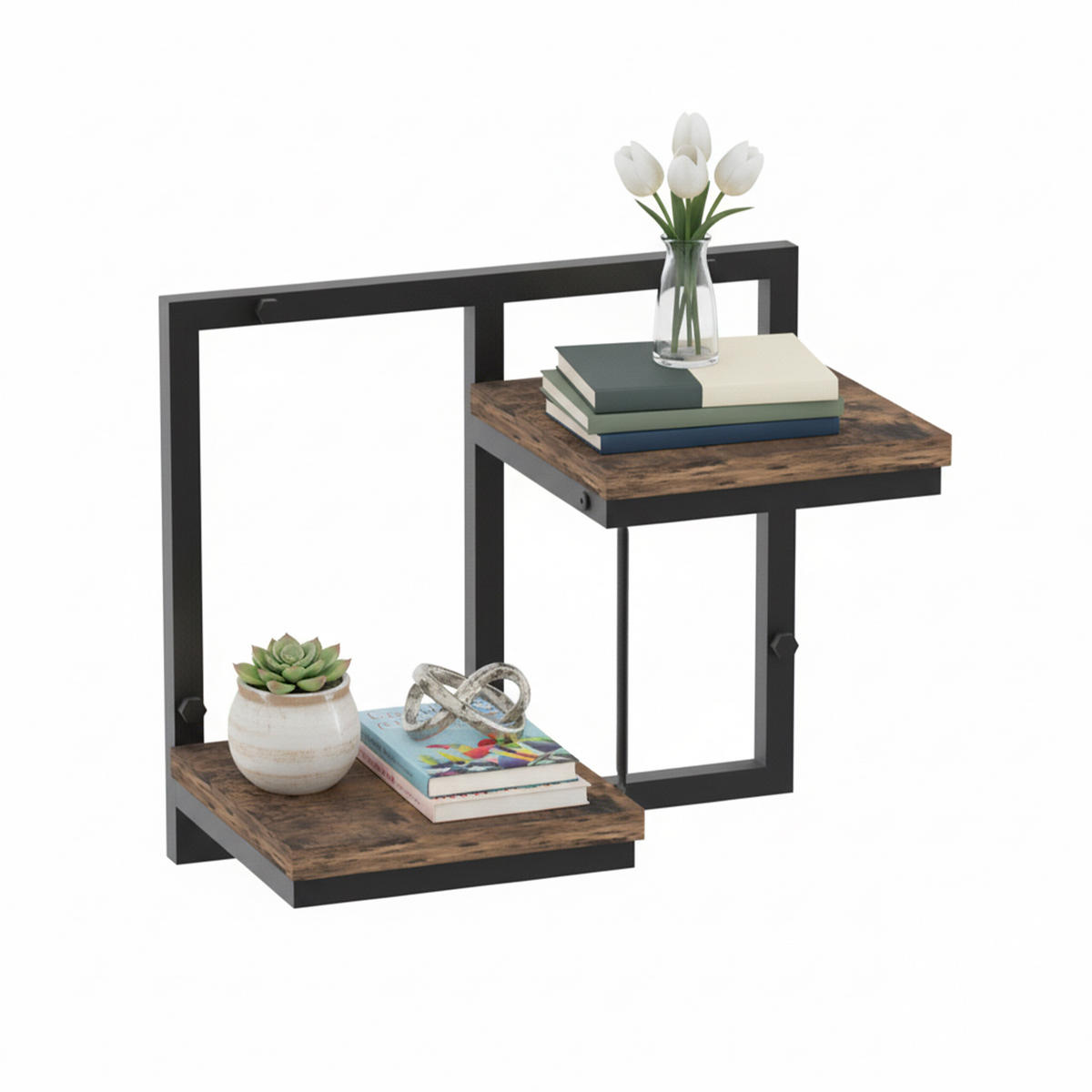 WANDREGAL - Multicolor, Holzwerkstoff/Metall (32.5/29/19cm) - Relaxdays