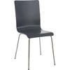 BESUCHERSTUHL PEPE 87x43x47 cm Grau Holz Metall - Grau, Metall (43/87/47cm) - DELUKE