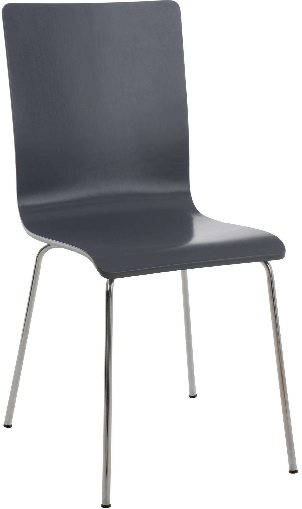 BESUCHERSTUHL PEPE 87x43x47 cm Grau Holz Metall - Grau, Metall (43/87/47cm) - DELUKE