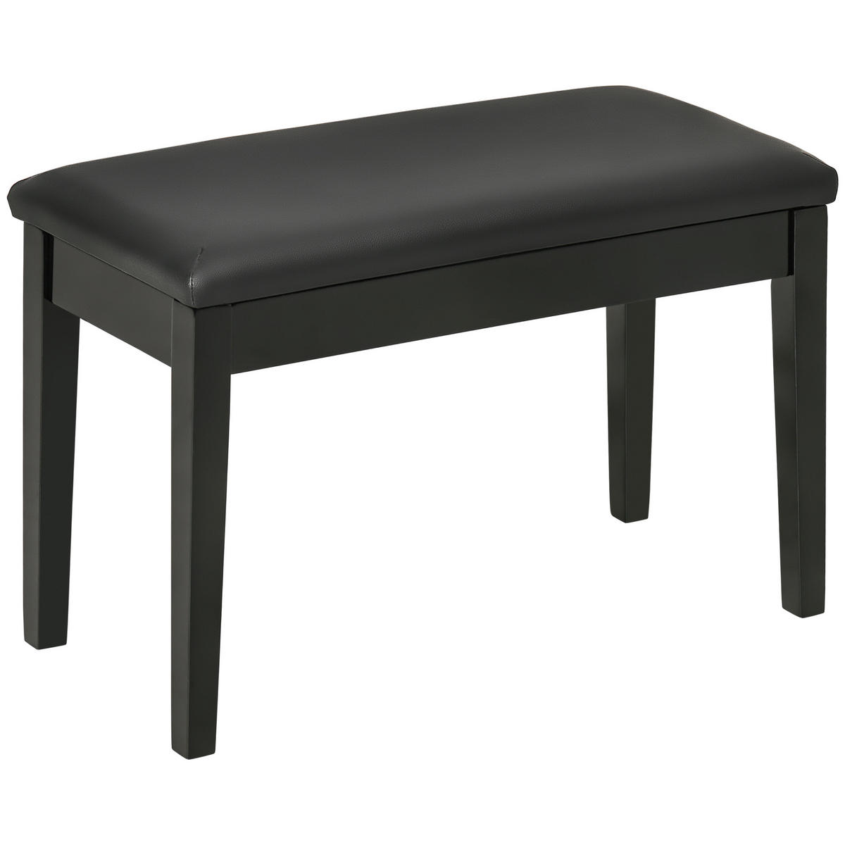 KLAVIERBANK, Klavierhocker, Schwarz - Schwarz, Holz (35/49/75cm) - HOMCOM