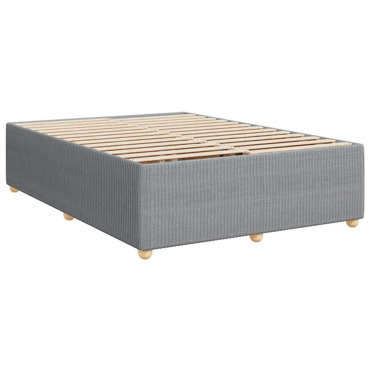 BOXSPRINGBETT 160/200 Cm Grau Gewebe - Grau, Textil (160/200cm) - vidaXL