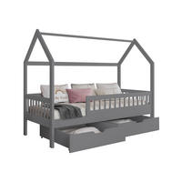 HAUSBETT Gaja 90 - Grau, Holz (90/200cm) - MIRJAN24