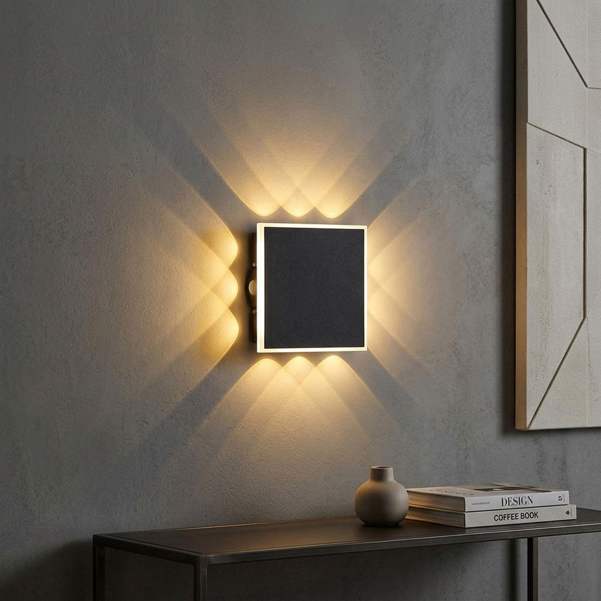 LED WANDLEUCHTE Metall Schwarz - Schwarz, Metall (20/20/20cm) - Globo Lighting