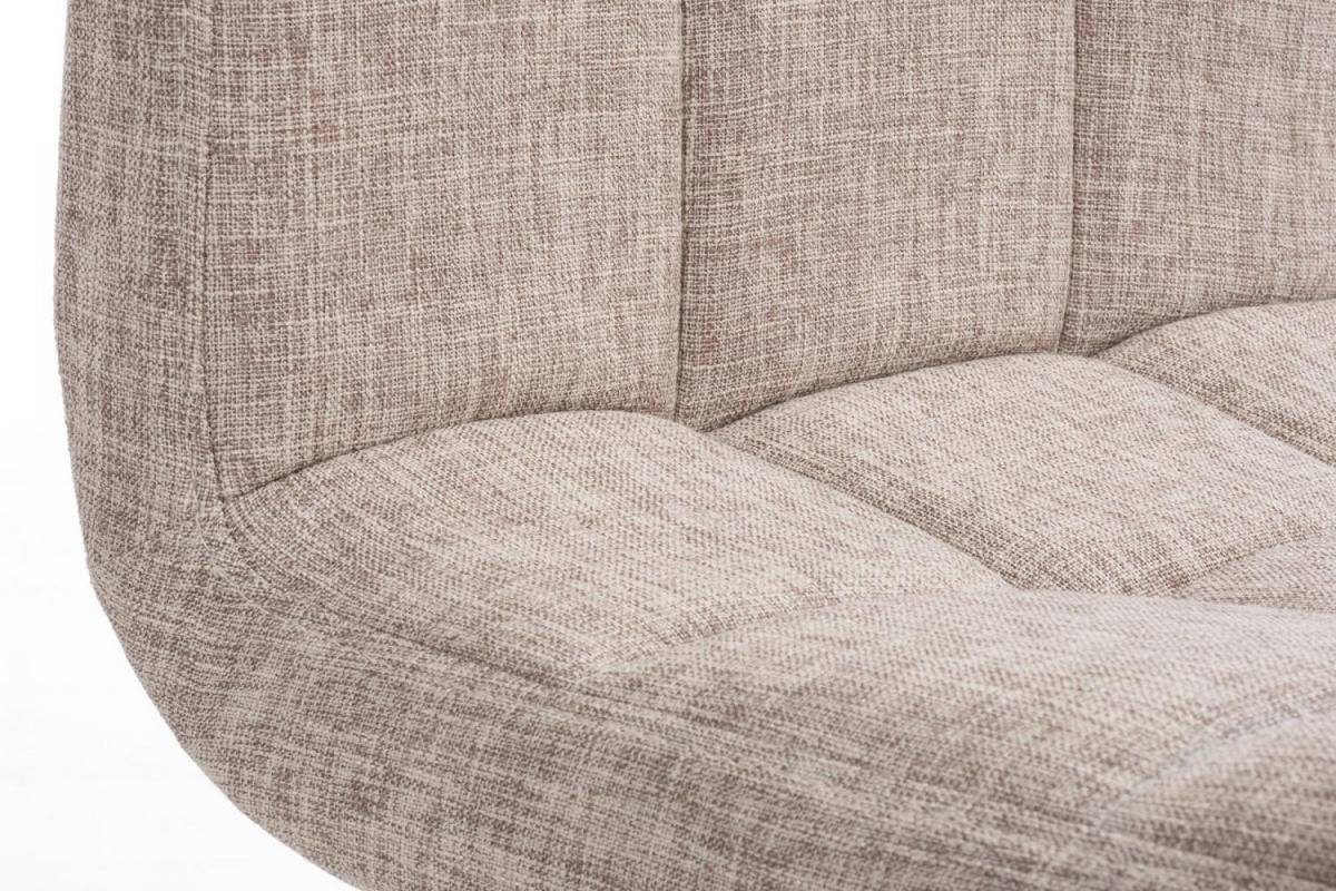 BARHOCKER Stoff creme - Chromfarben/Creme, Textil/Metall (46/94/47cm) - CLP