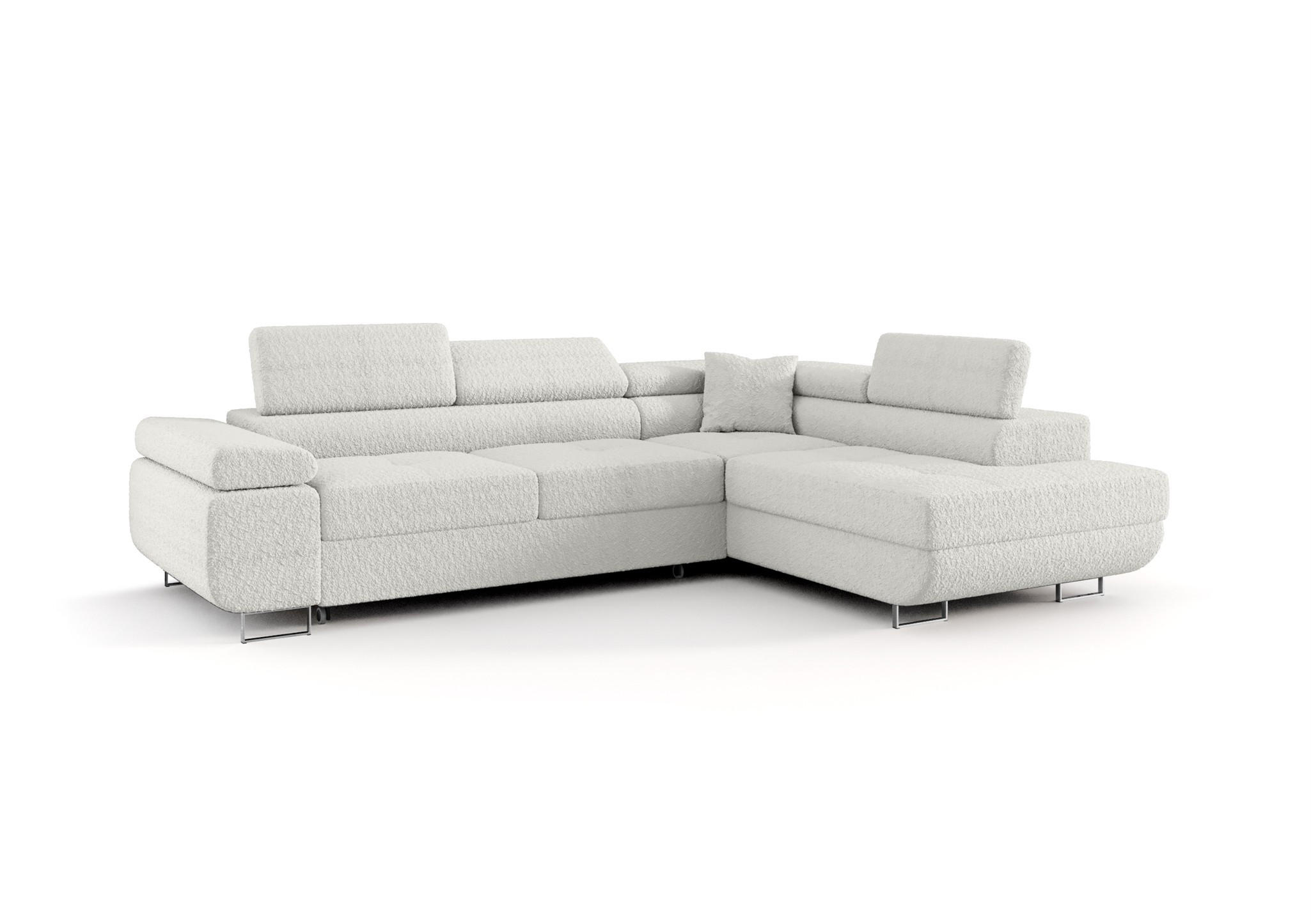 Fun Möbel Ecksofa Weiß 275x202 cm