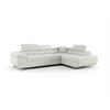 ECKSOFA Monaro Mit Schlaffunktion - Weiß, Holzwerkstoff/Textil (275/202cm) - Fun Möbel