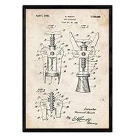 POSTER Korkenzieher Patent A3 Rahmenlos - Klar, Papier (29.7/5/42cm) - Nacnic