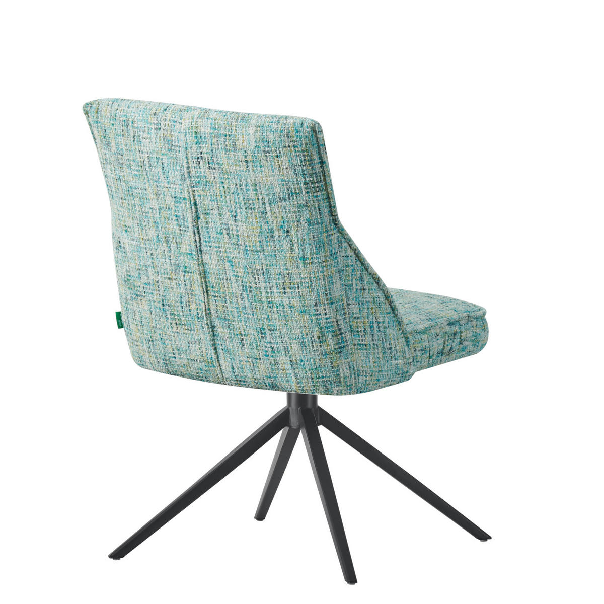 ESSZIMMERSTUHL MIRELA 2er-Set - Türkis/Schwarz, Textil/Metall (49/84/62cm) - DUBI Möbel