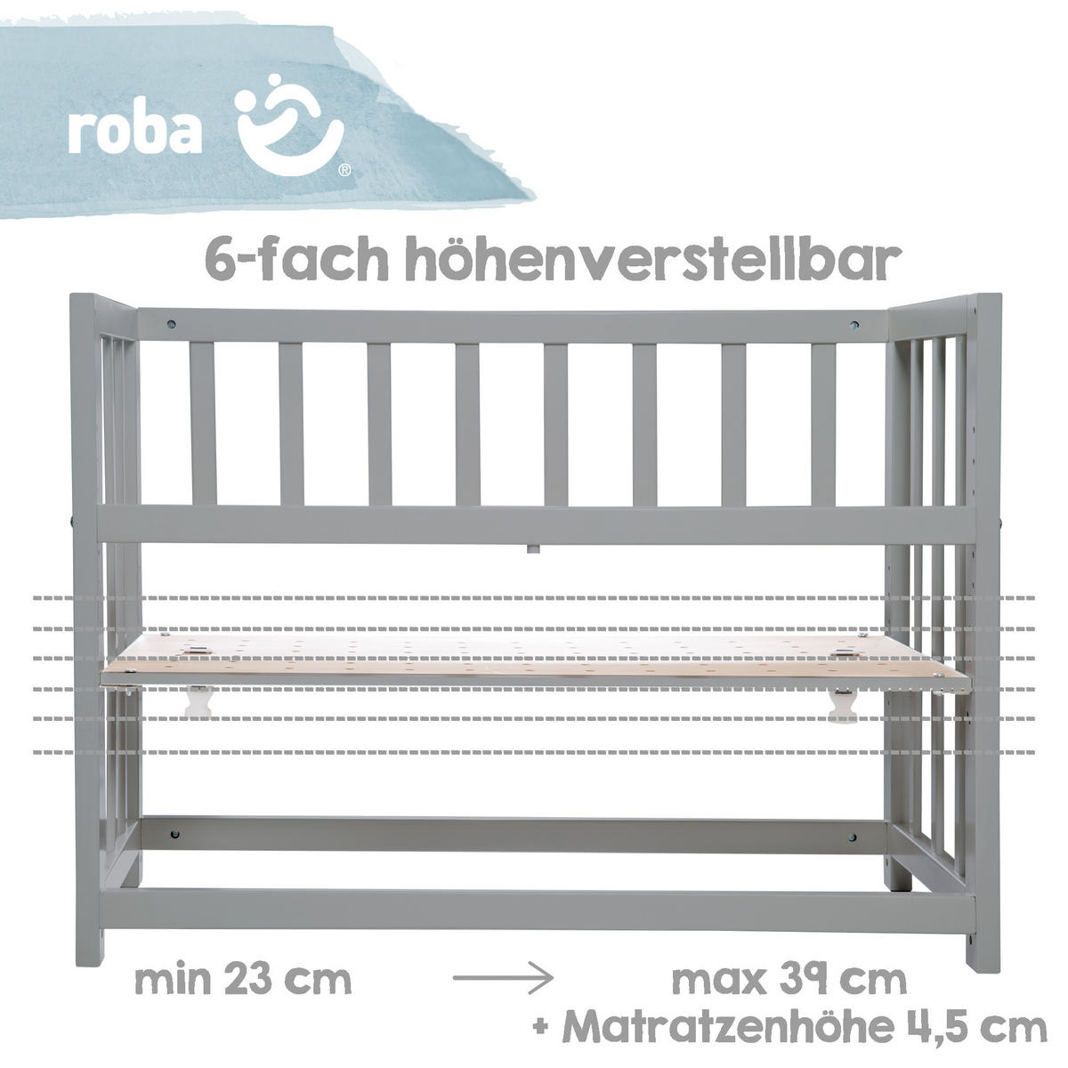 BEISTELLBETT Sternenzauber 4in1 Set 90 x 45 cm - Taupe, Holzwerkstoff (45/90cm) - Roba