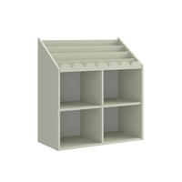 KNIHOVNA Book Nook Šalvějově zelená - zelená barva, kompozitní dřevo (71/76/33cm) - Petits-meubles