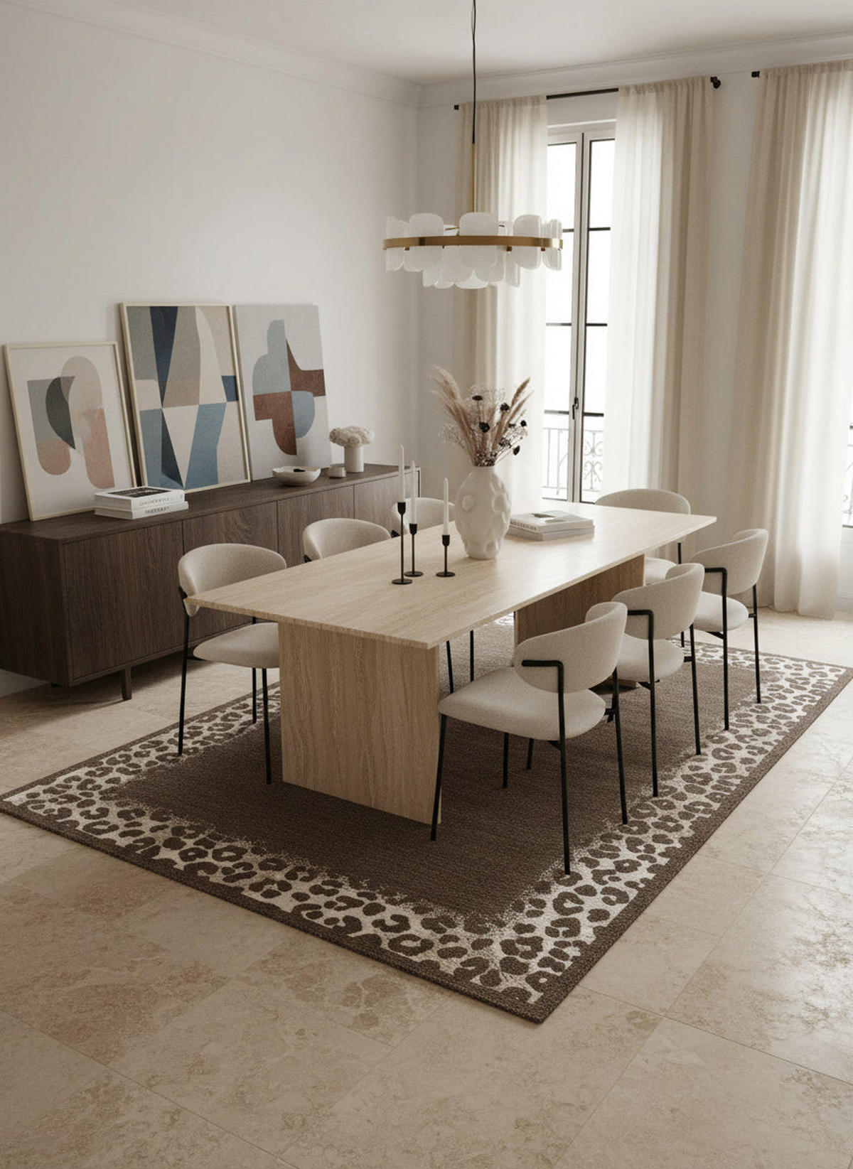TEPPICH, Weicher mit Leoparden-Design bruin - Braun, Textil (160/230cm) - AFK Living