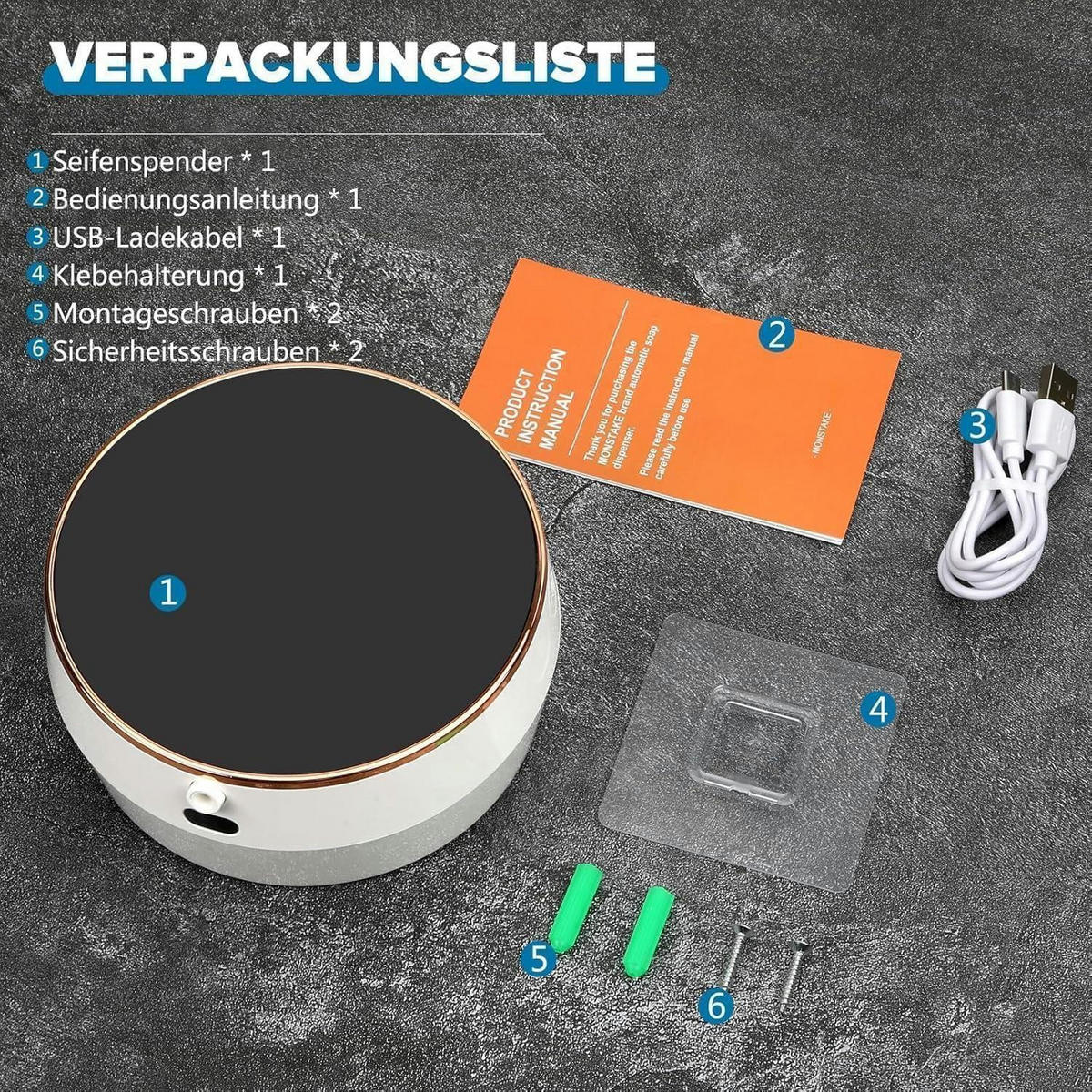SEIFENSPENDER Automatisch Wandmontage Weiß - Weiß, Kunststoff (13/7/14cm)